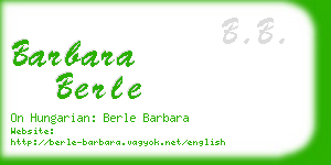 barbara berle business card